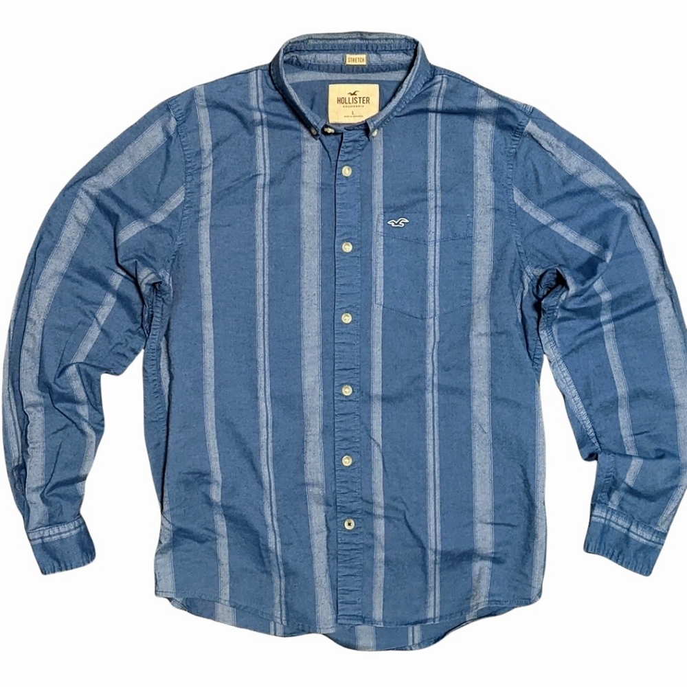 Hollister Blue Stripe Button Down Shirt